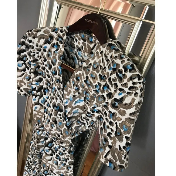 Leopard
grey/blue print midi dress - Picture 3 of 8